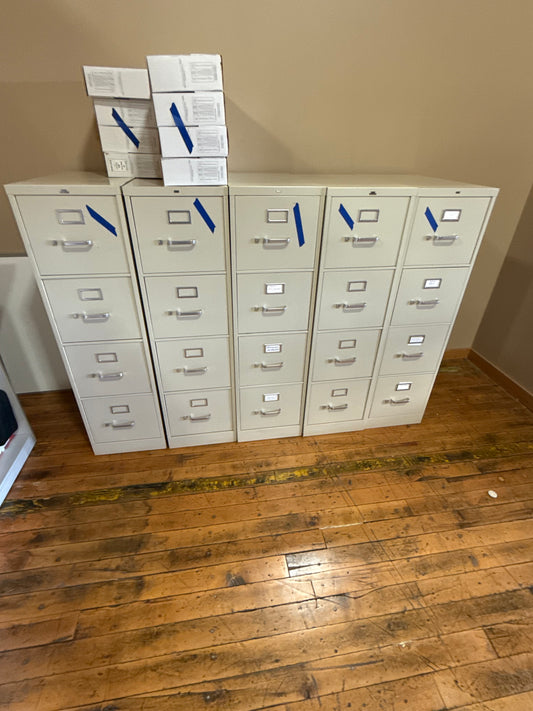 Storage:4 drawer vertical file cabinets