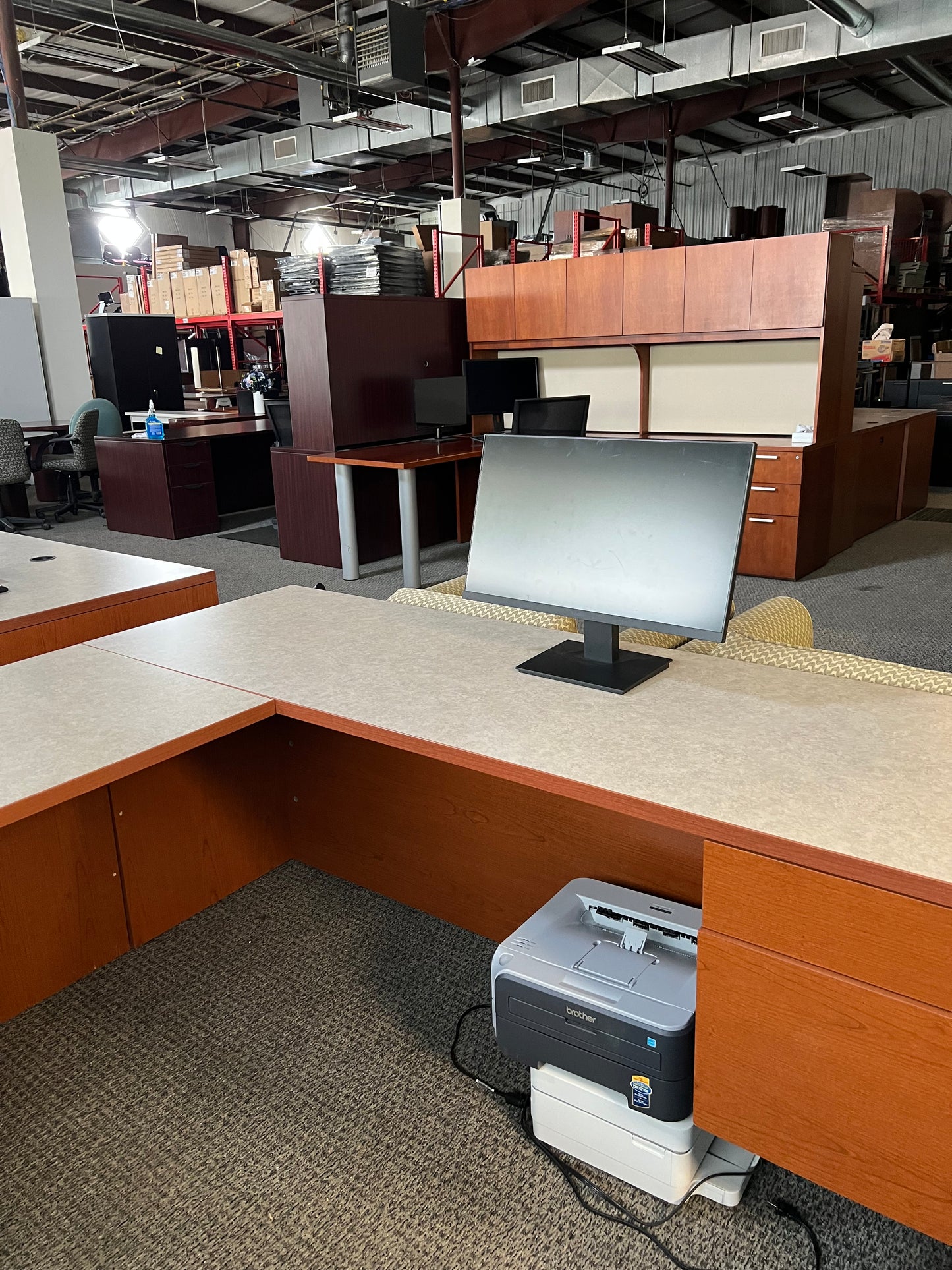 Desk: HON L shaped desk