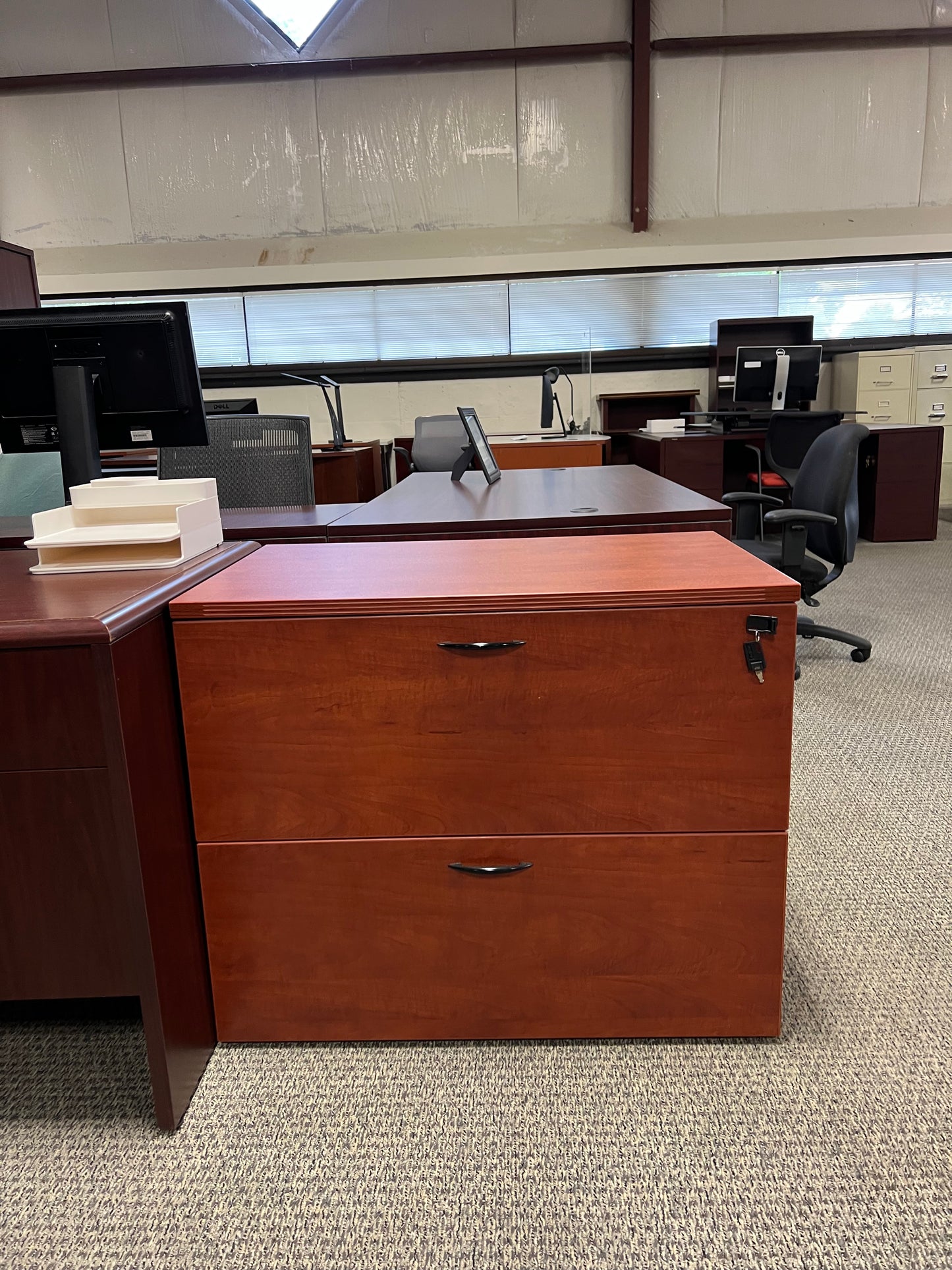 Storage: Lateral cherry filing cabinet