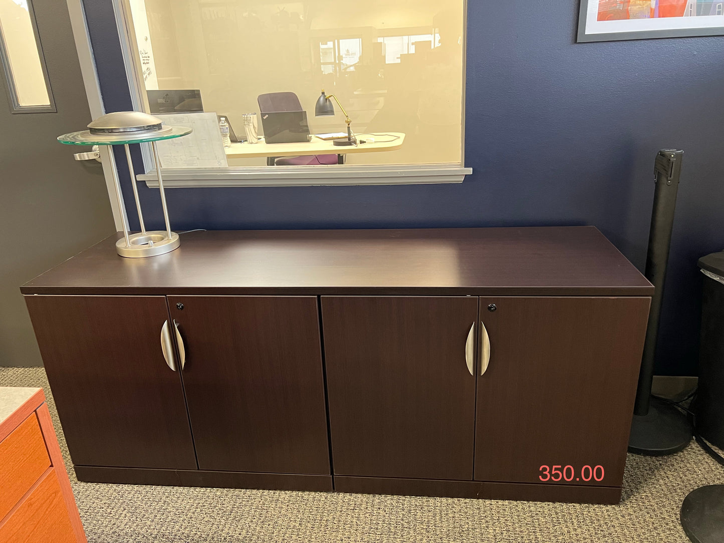 Credenza- 4 door with satin nickel handles