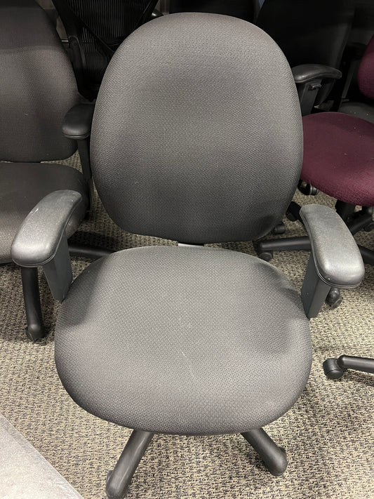 Chair Task on casters, black fabric