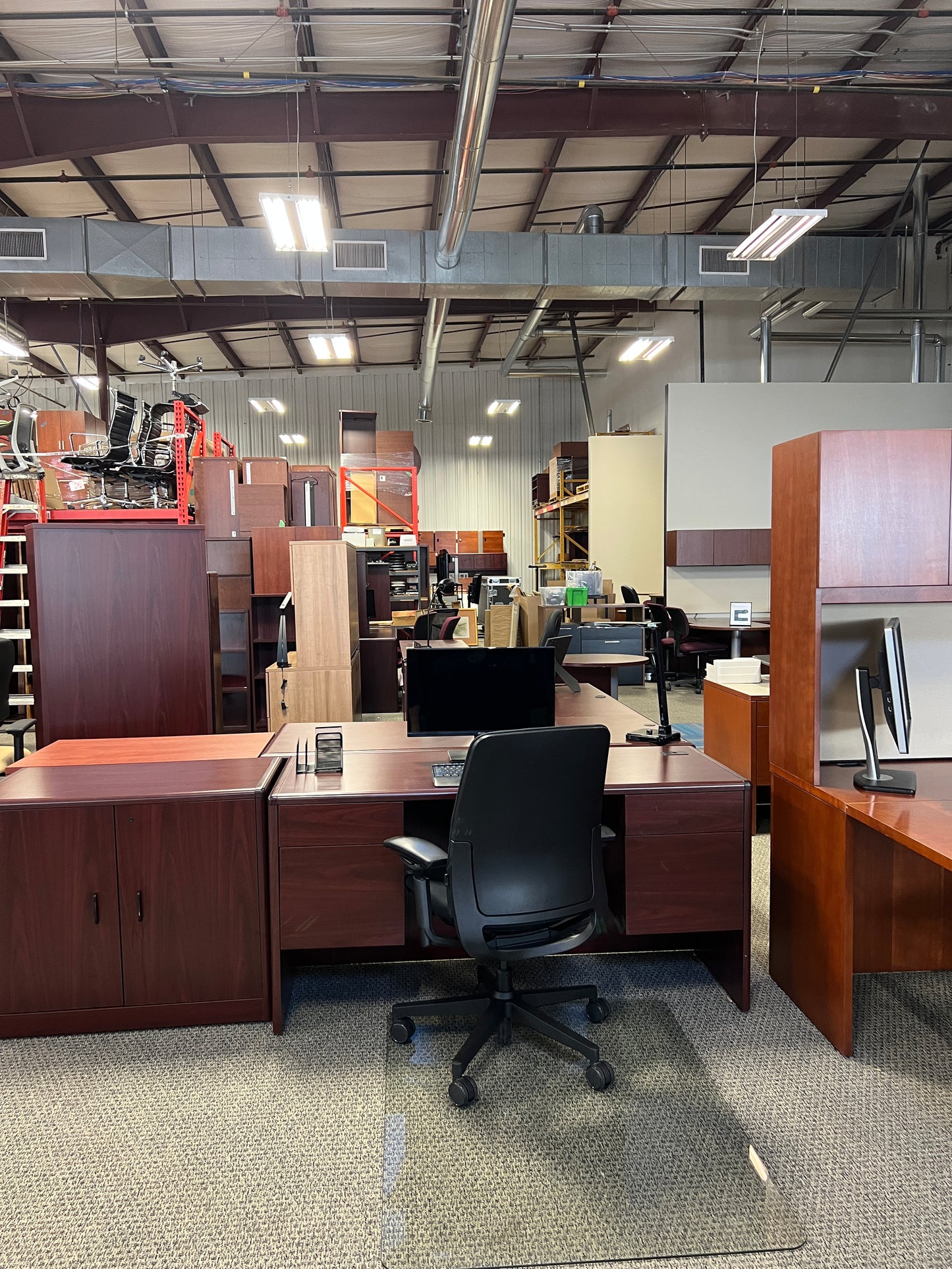 Desks: HON small pedestal desk and 2 drawer lateral cabinet