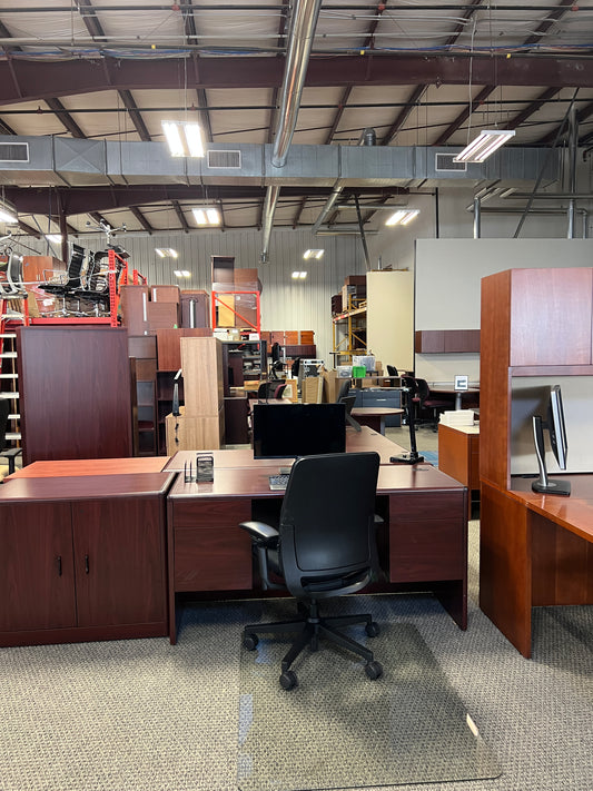 Desks: HON small pedestal desk and 2 drawer lateral cabinet