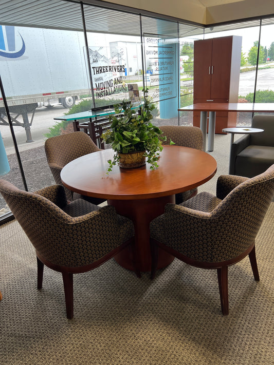 Tables: Solid wood small meeting table