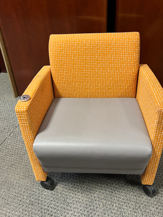 Chairs: Orange lounge chair